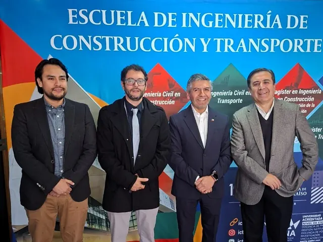 Representantes de la Escuela de Ingeniería de Construcción y Transporte PUCV en el Nodo Los Andes