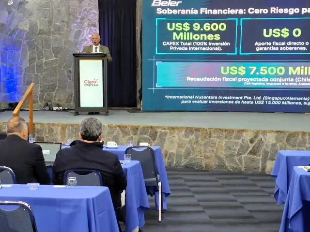 Exposición con cifras de inversión durante el Nodo Los Andes